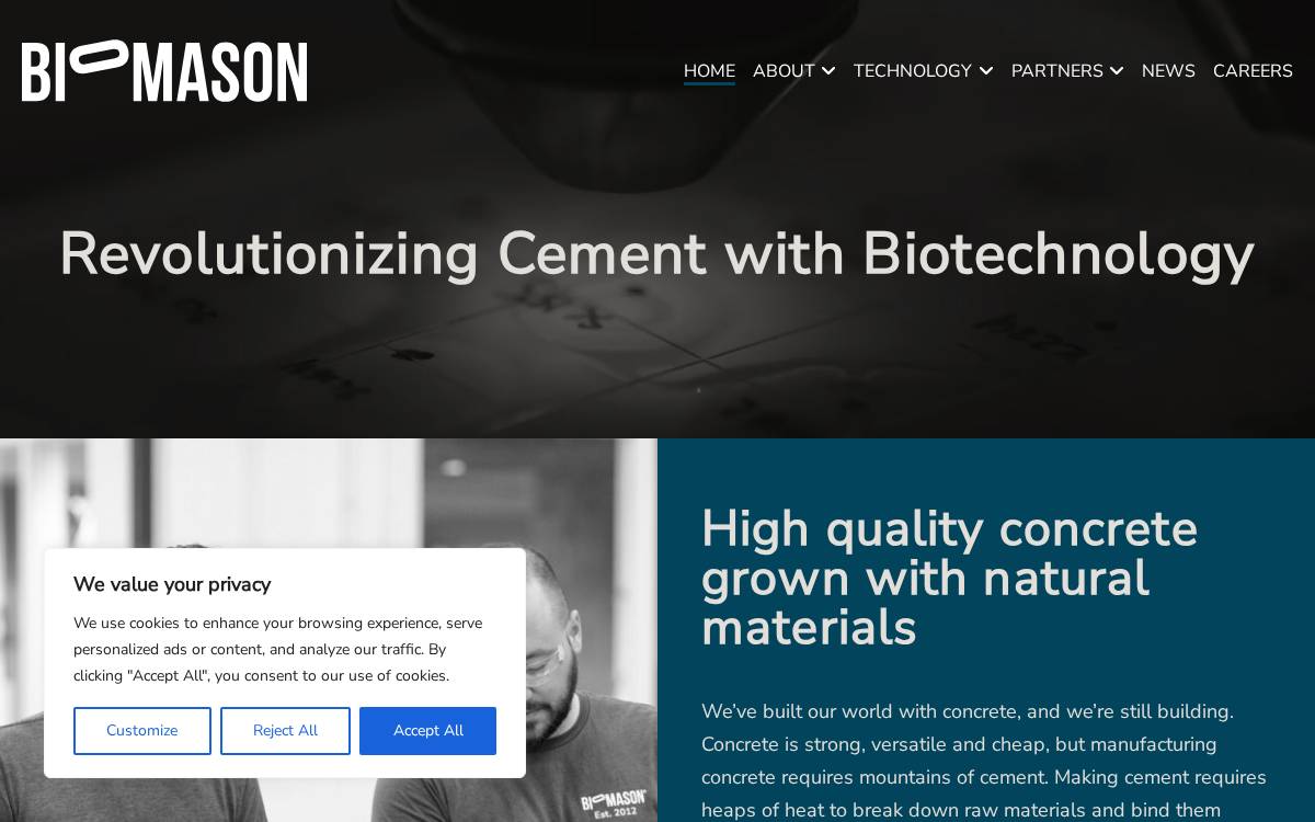 Biomason website preview