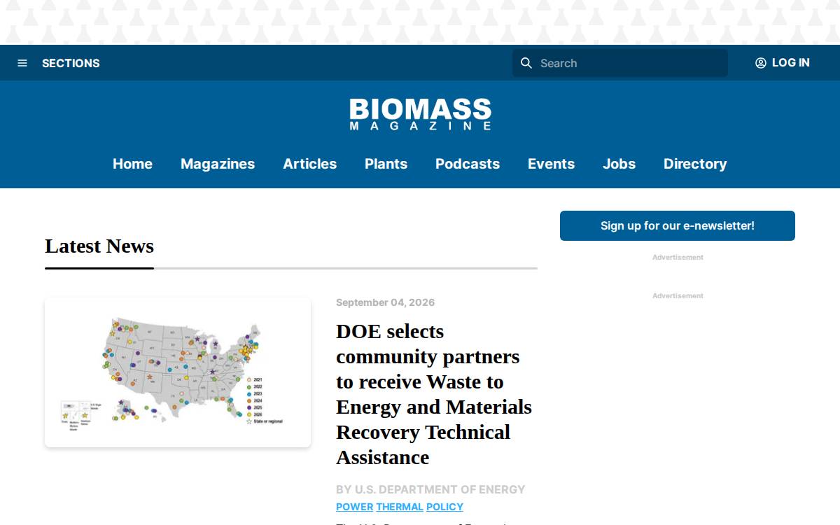 Biomass Magazine website preview