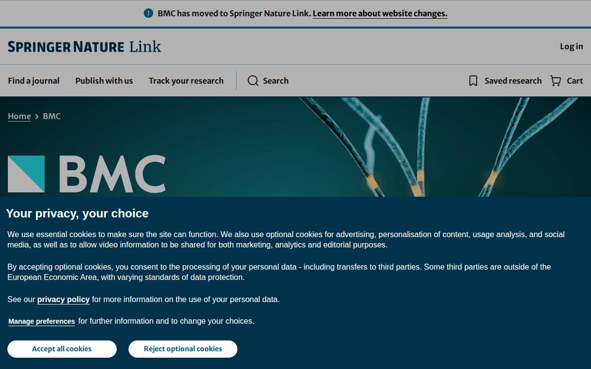 BioMed website preview