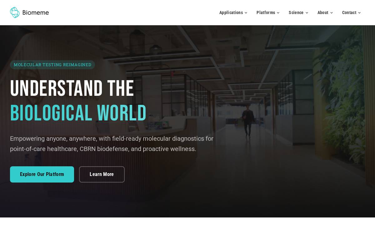 Biomeme website preview