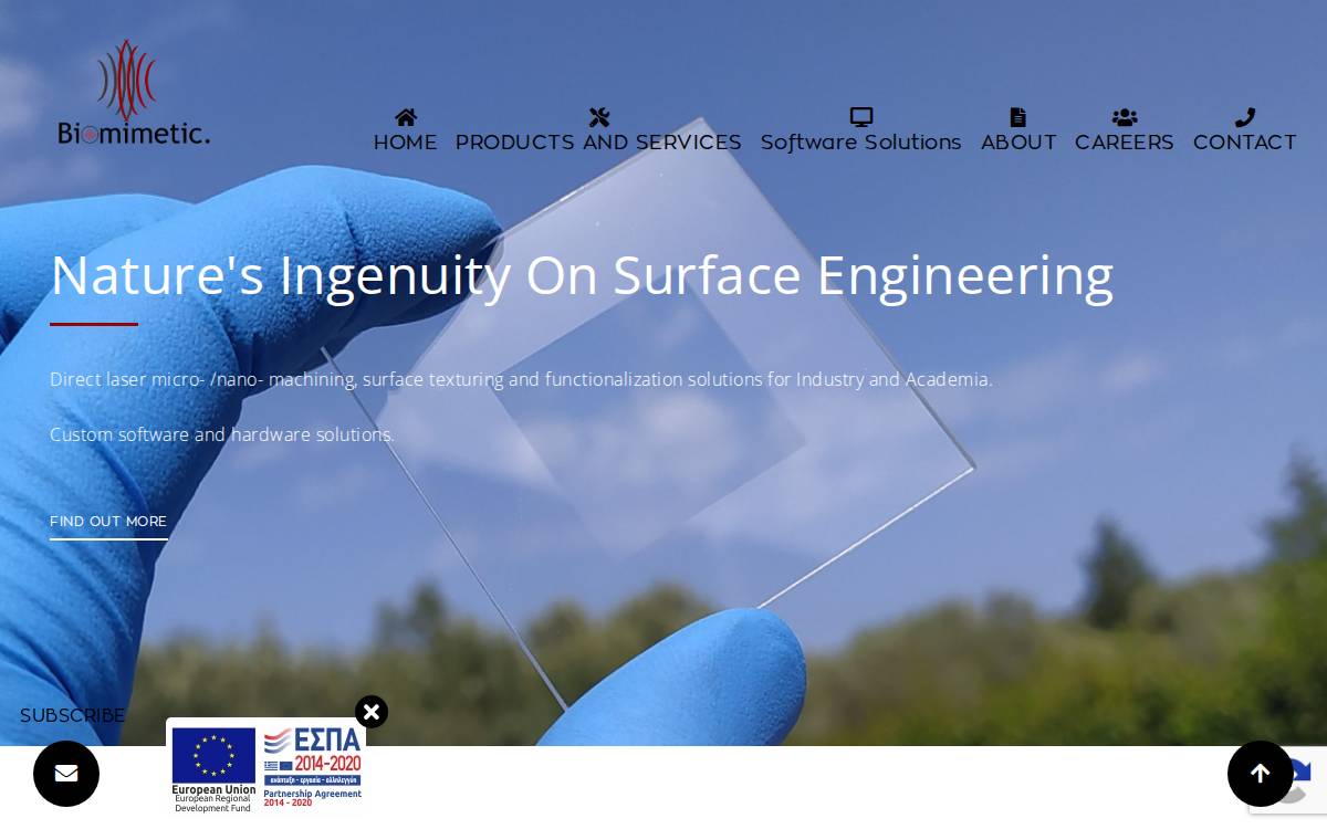 Biomimetic website preview