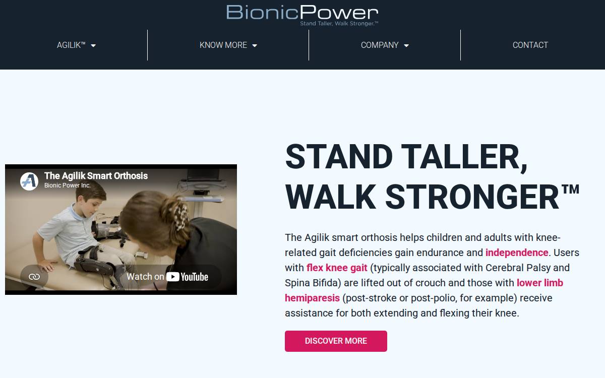 Bionic Power Inc. website preview
