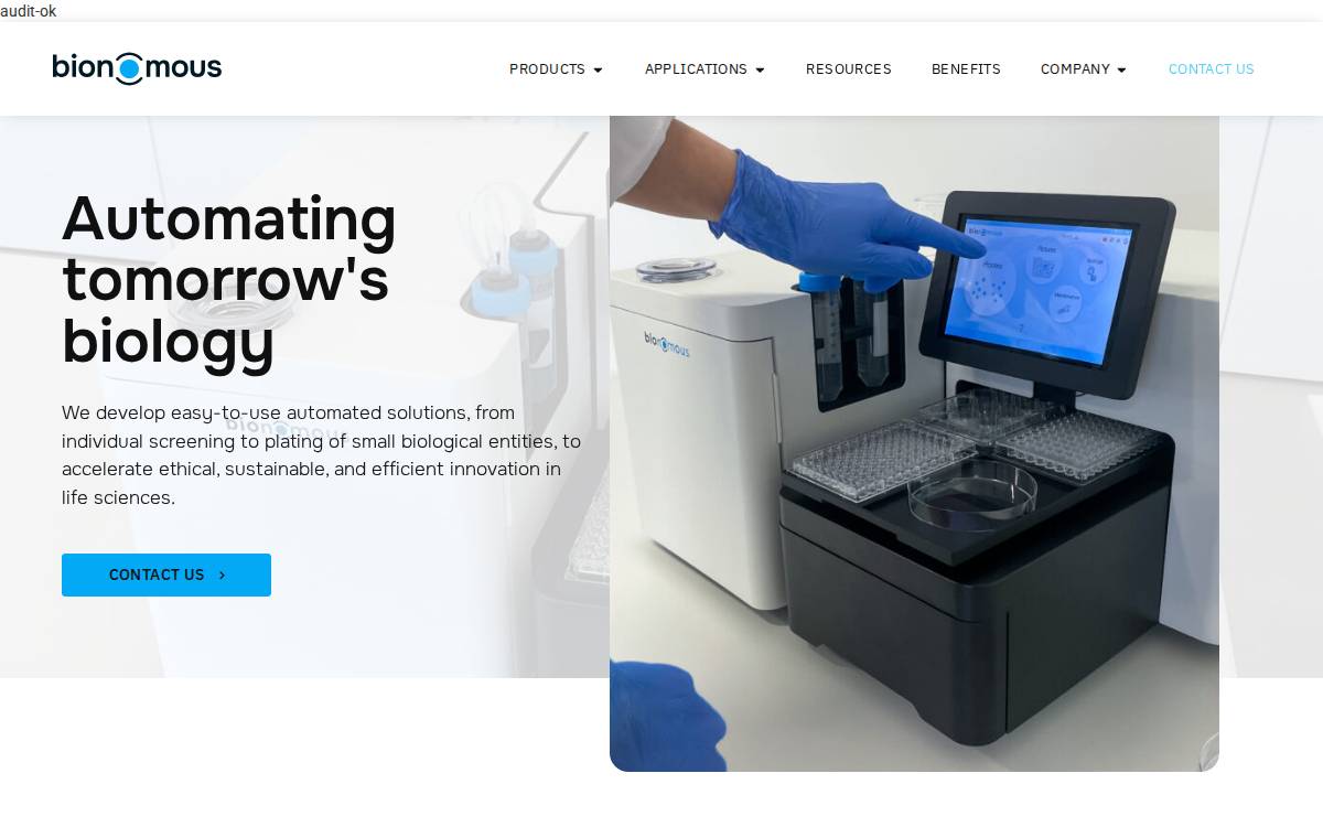 Bionomous website preview