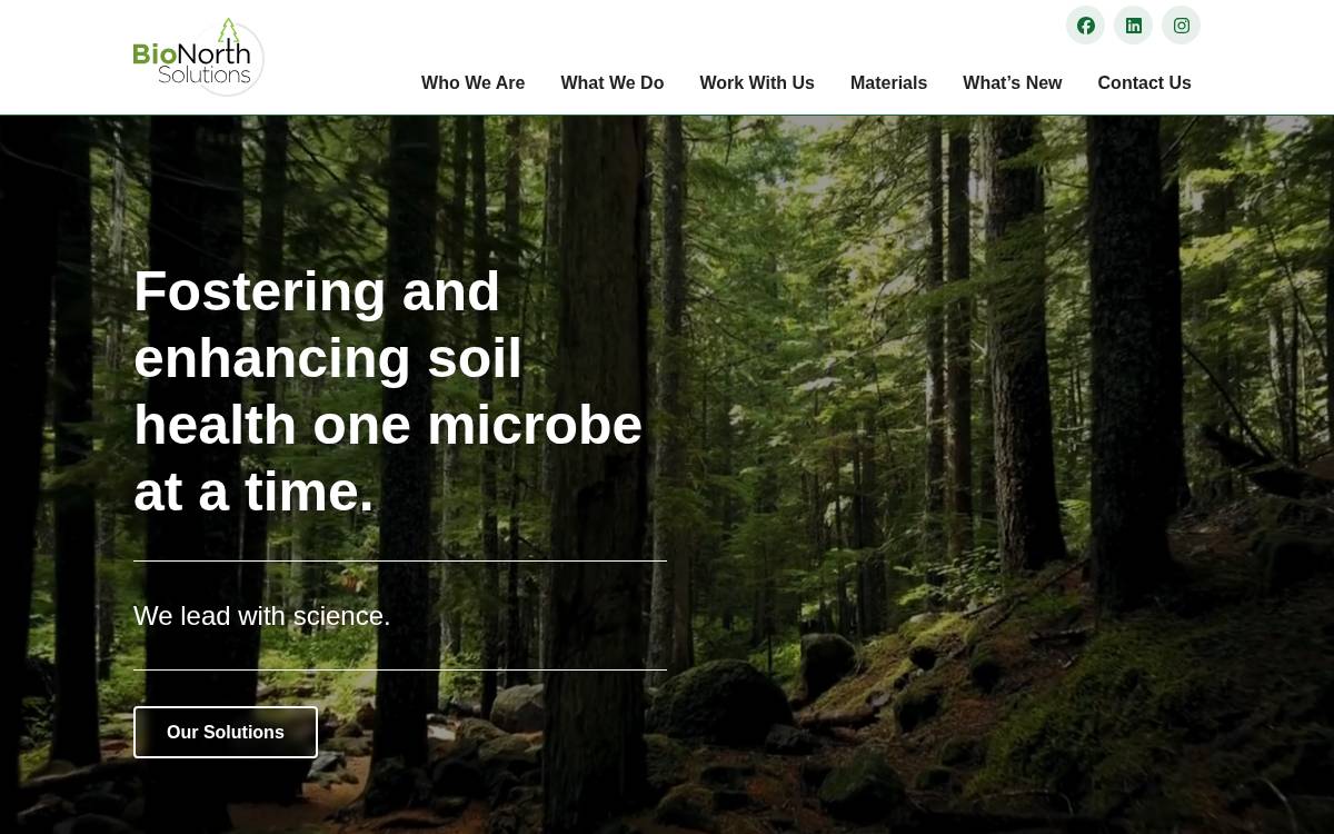 BioNorth Solutions website preview