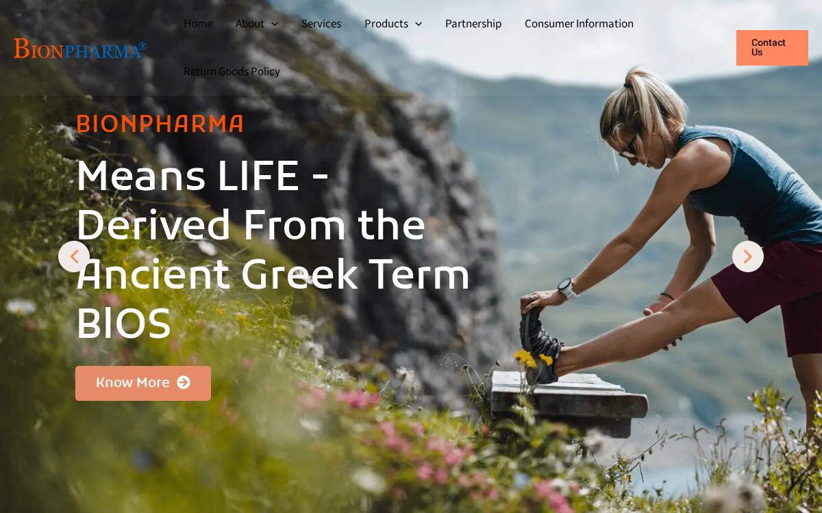 Bionpharma website preview