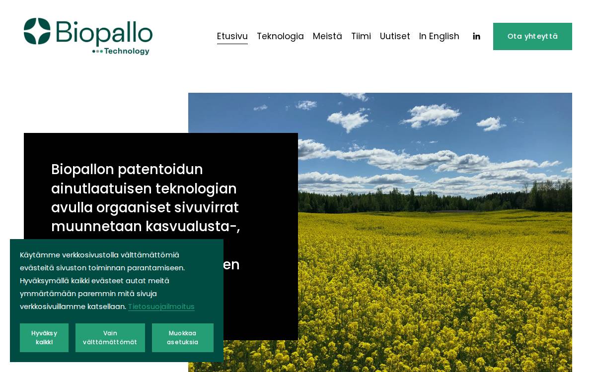 Biopallo website preview