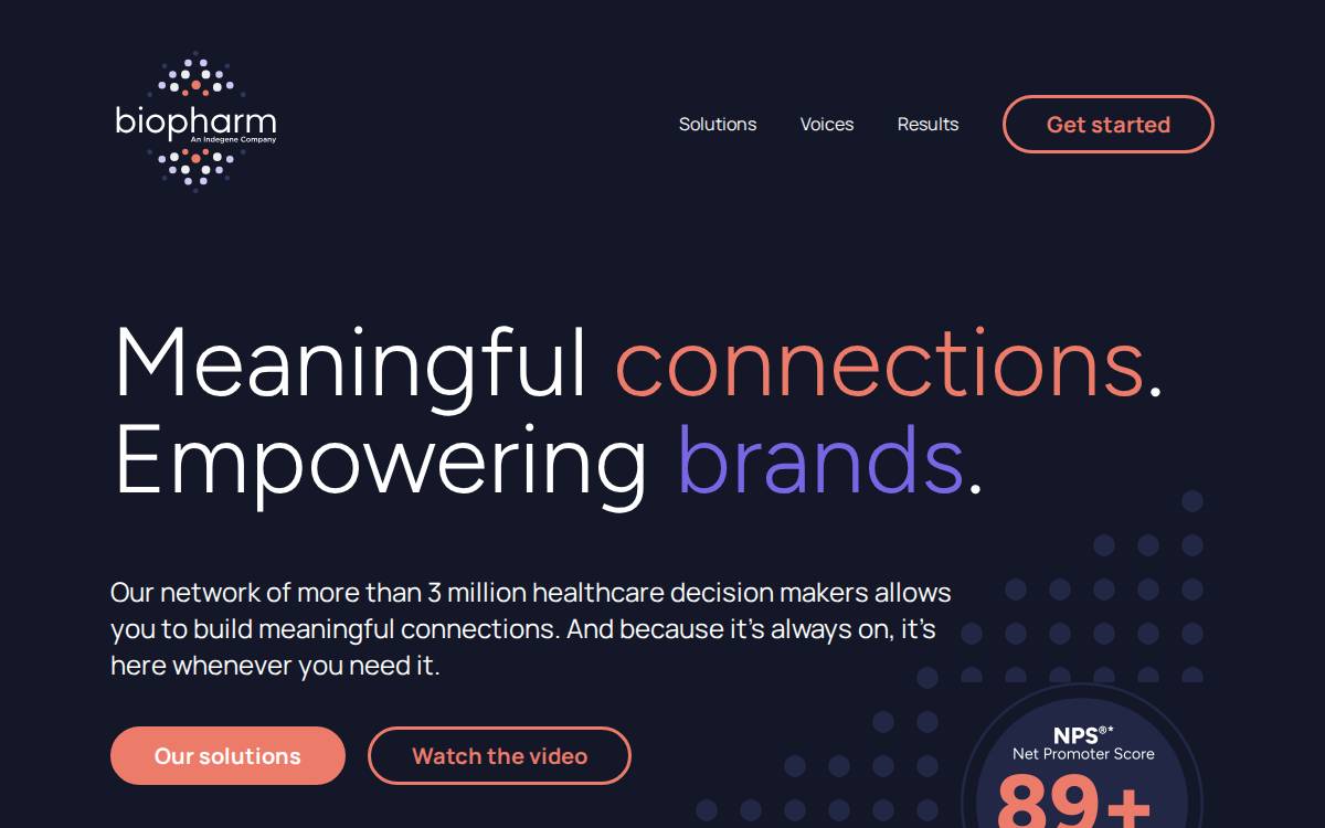 BioPharm Communications website preview