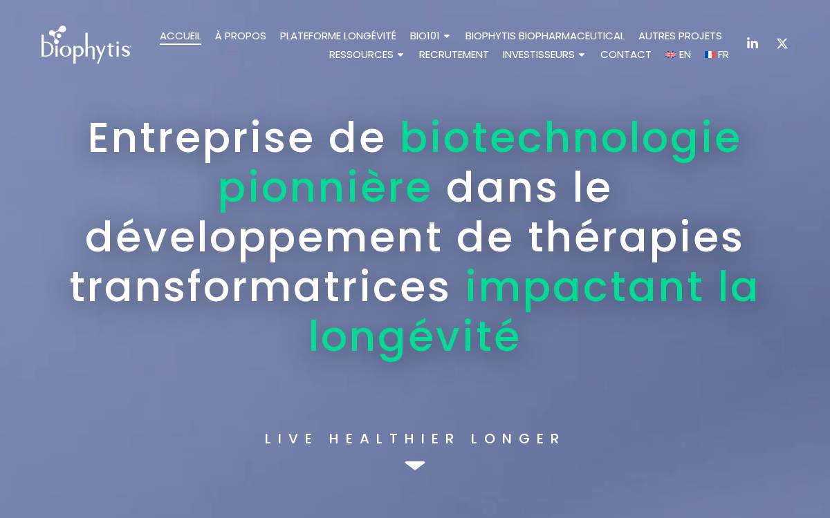 Biophytis website preview