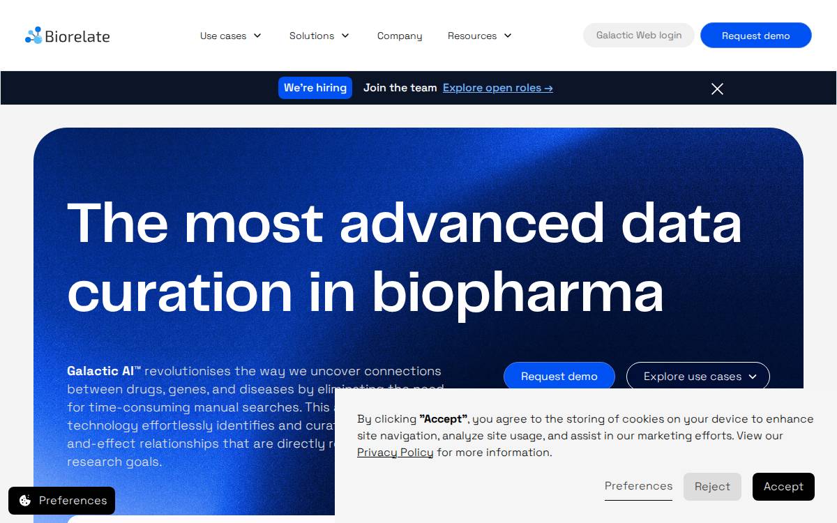 Biorelate website preview
