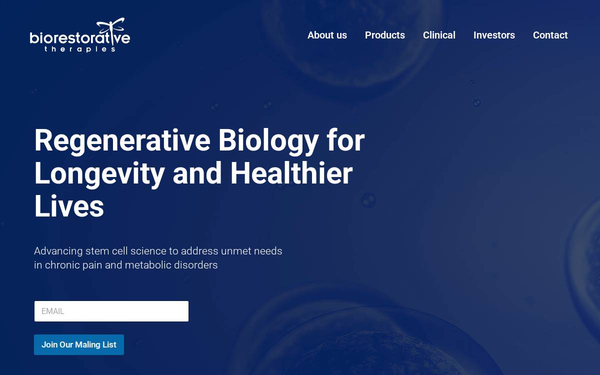 BioRestorative Therapies website preview
