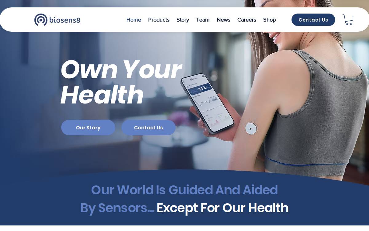 BioSens8 website preview