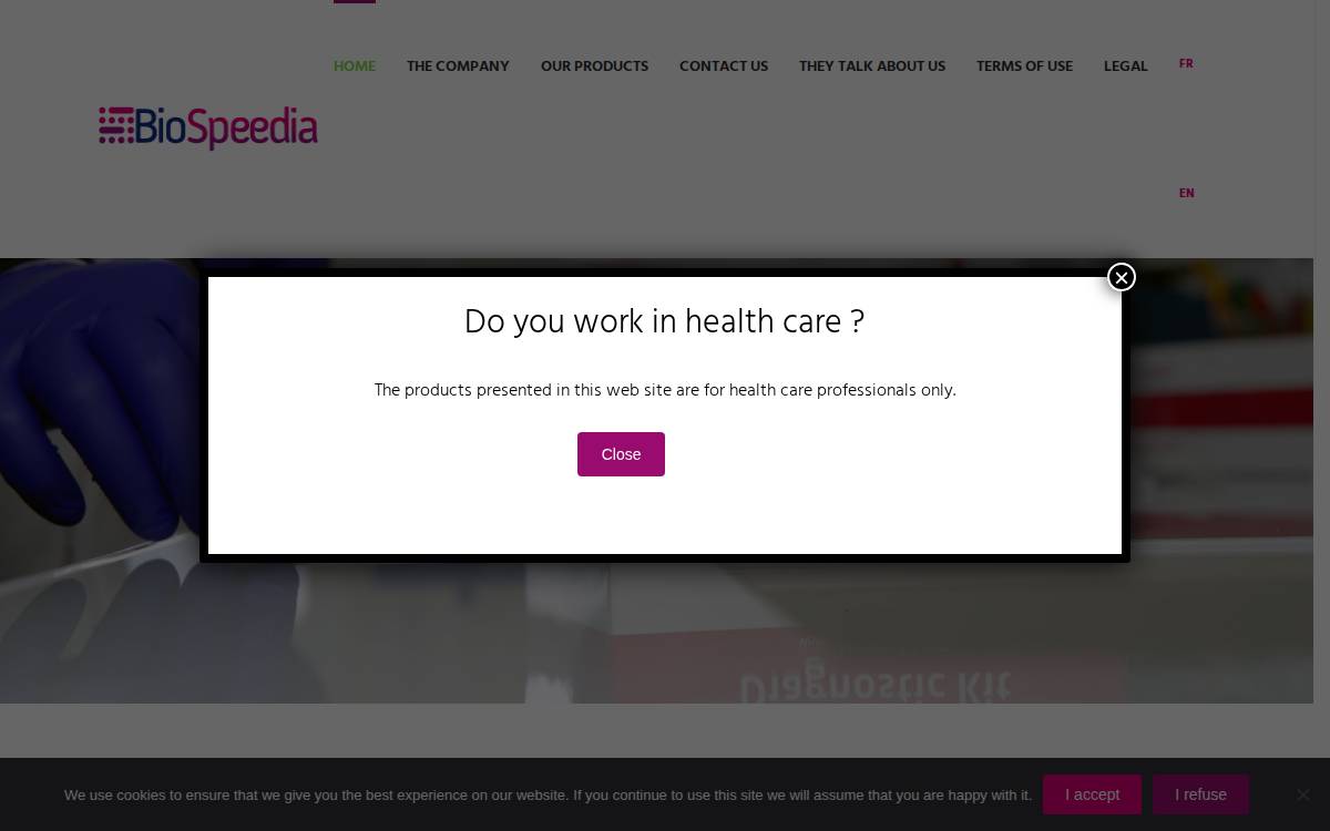 Biospeedia website preview