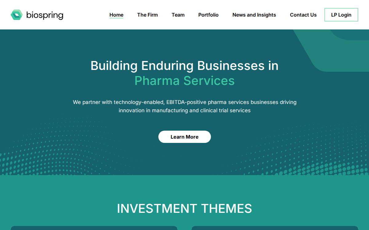 Biospring website preview