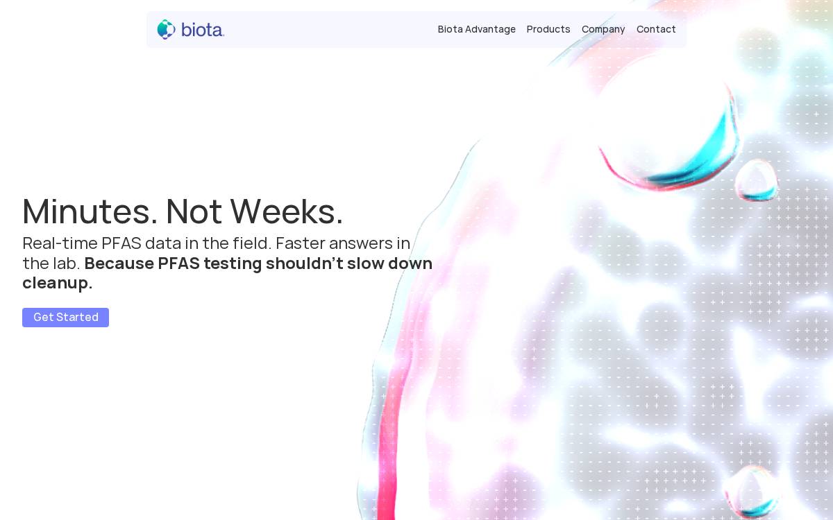 Biota Labs website preview