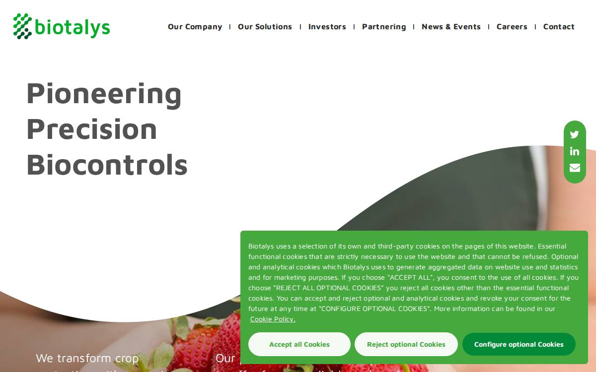 Biotalys website preview