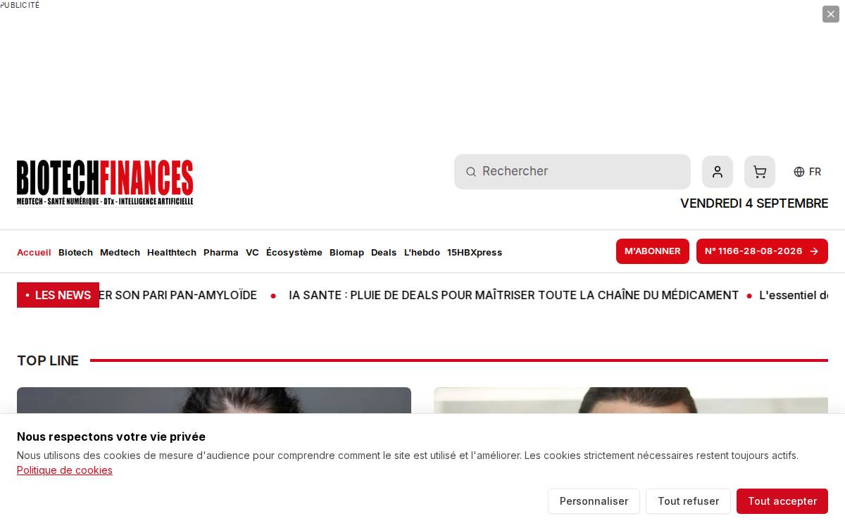 Biotech Finances website preview