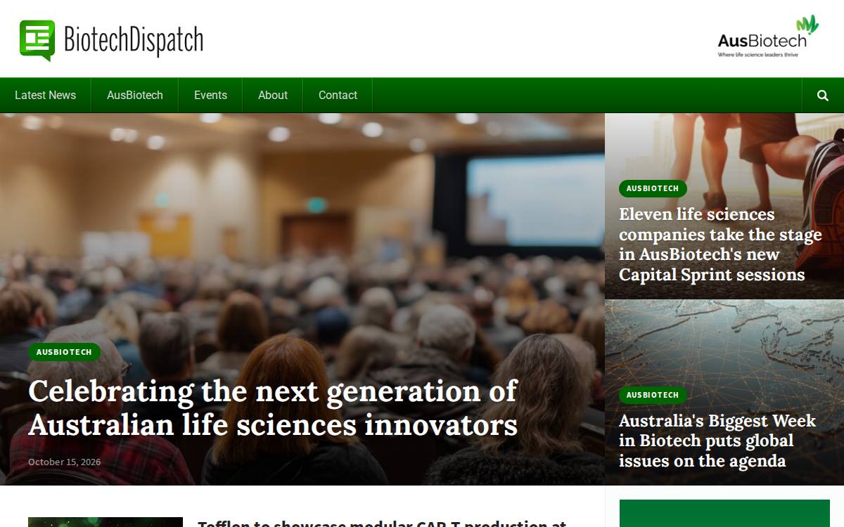 Biotechdispatch website preview