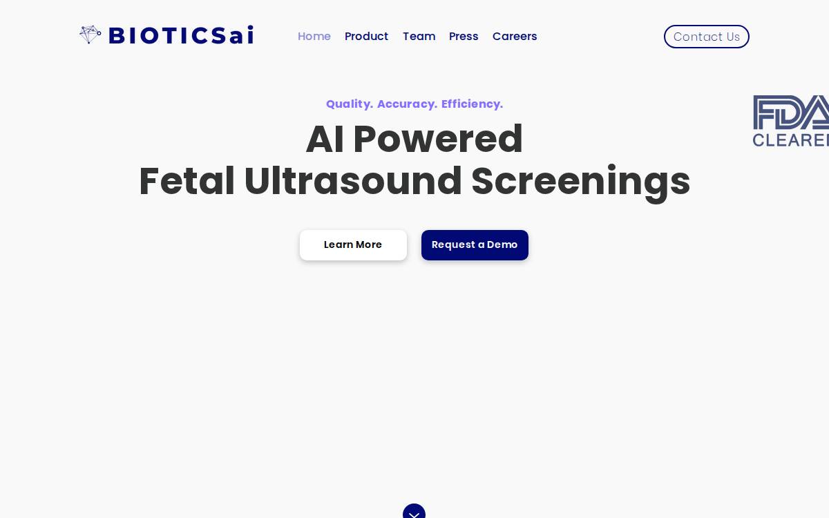BioticsAI website preview