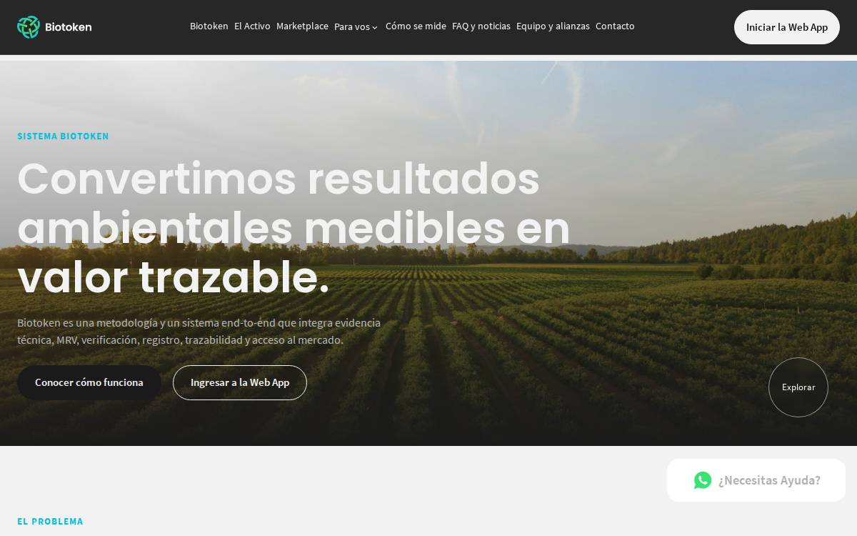 Biotoken website preview