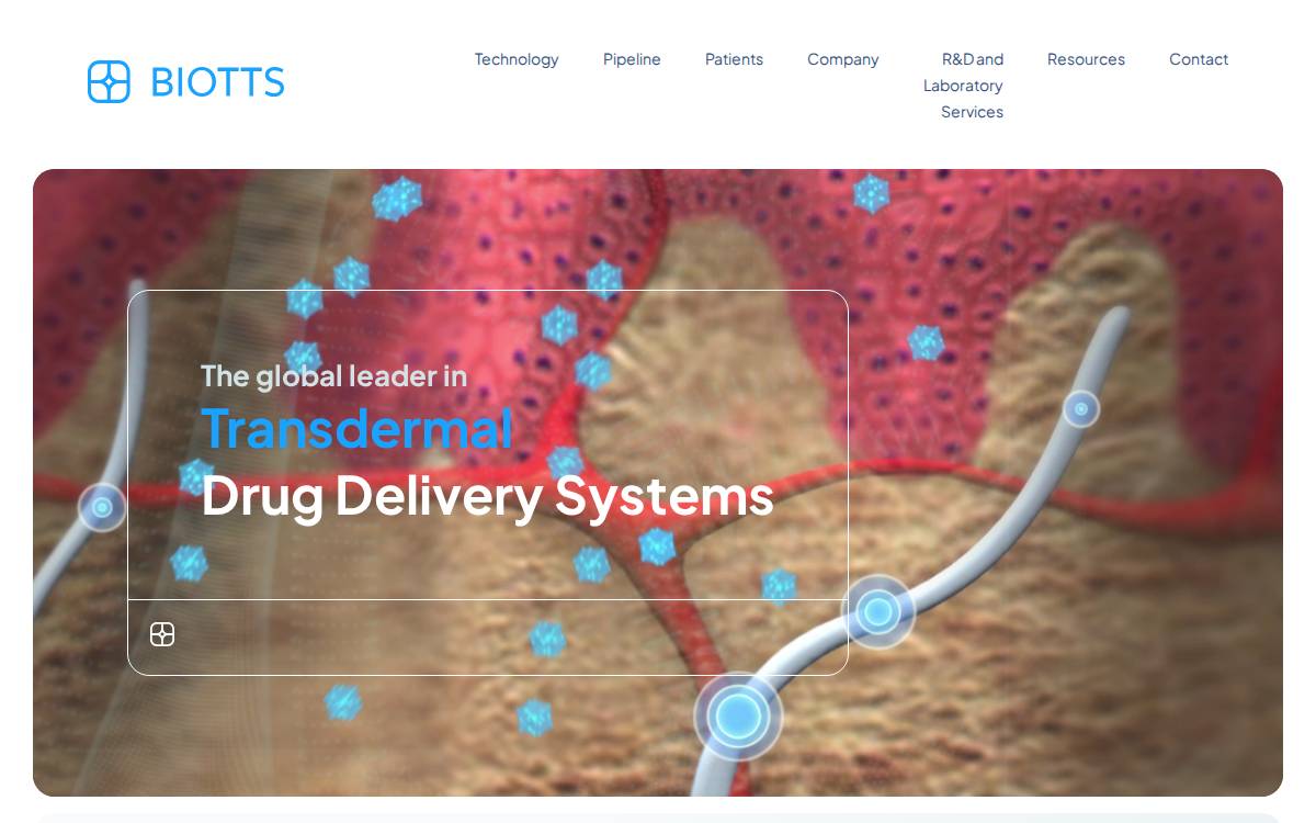 Biotts website preview