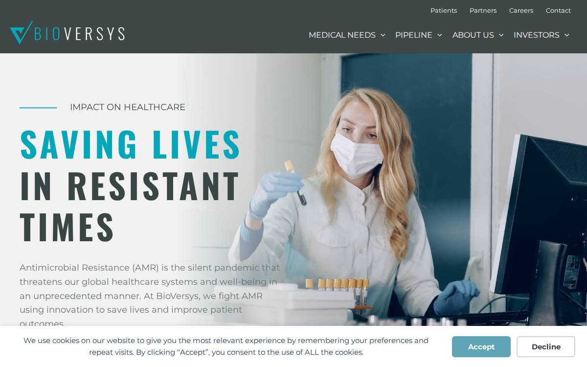 BioVersys website preview