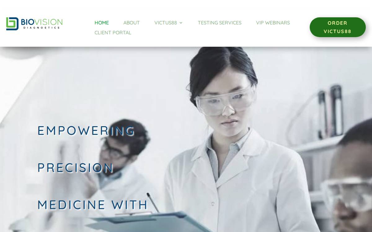 Biovision Diagnostics website preview