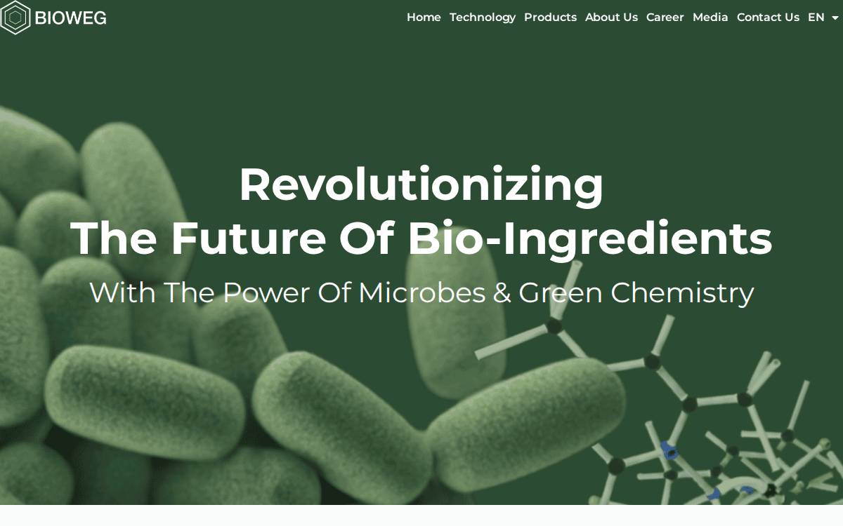 Bioweg website preview