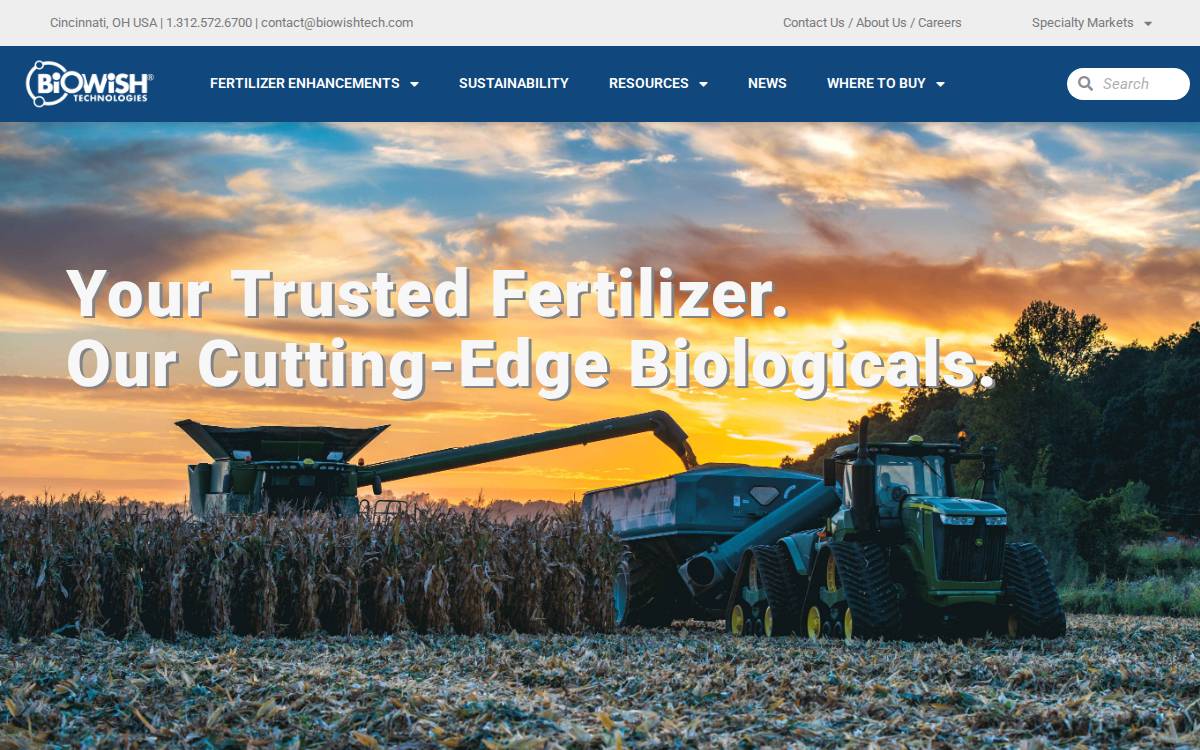 BiOWish Technologies website preview