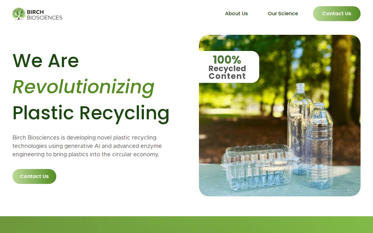 Birch Biosciences website preview