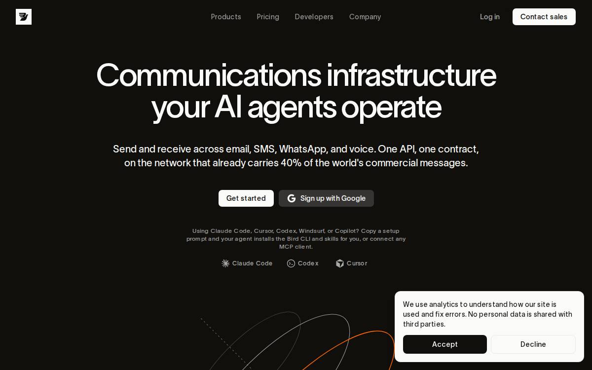 Bird website preview