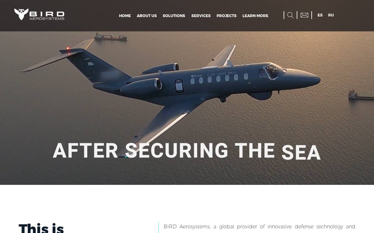 Birdaero website preview