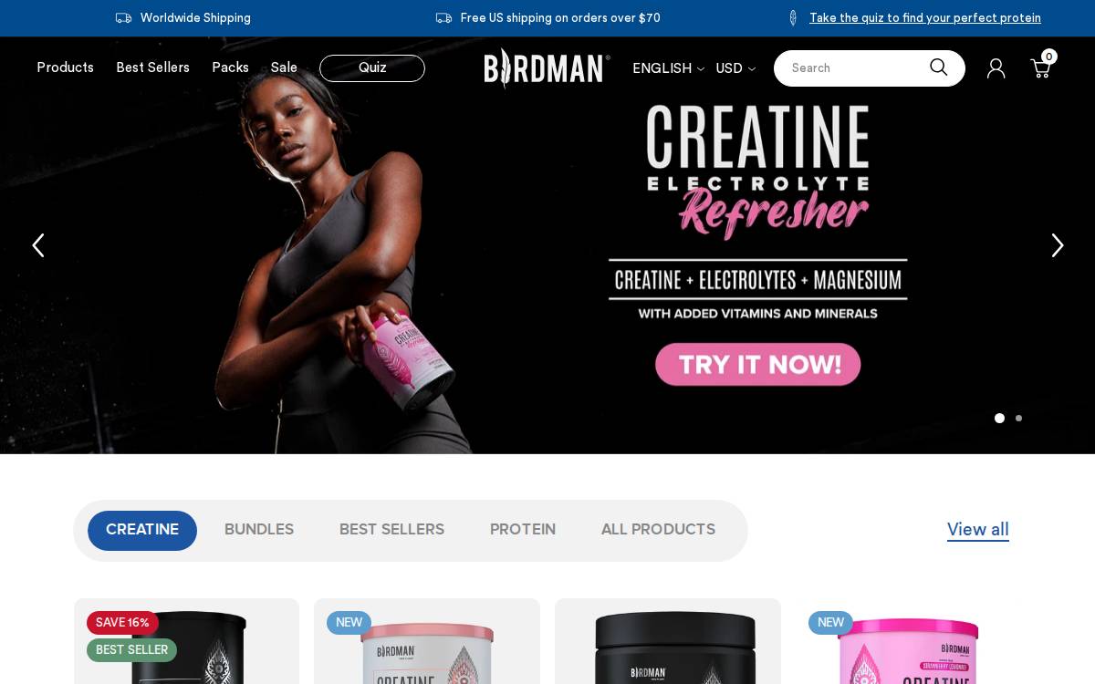 Birdman website preview