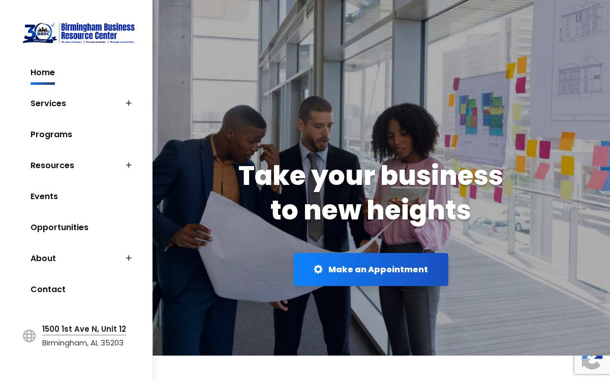Birmingham Business Resource Center website preview