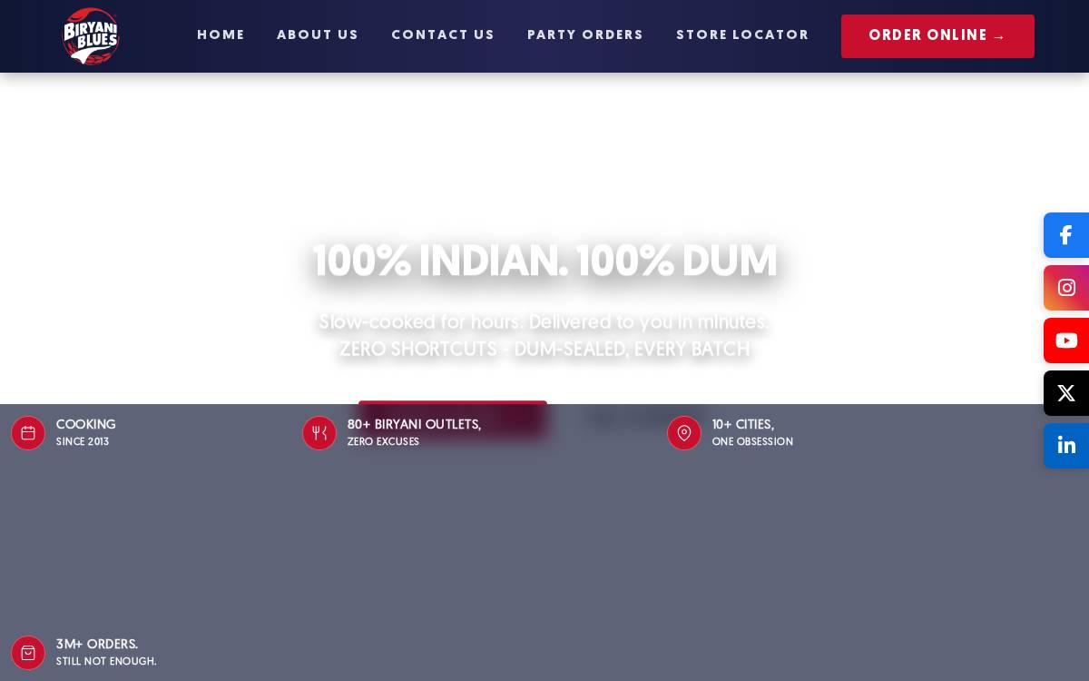 Biryani Blues website preview