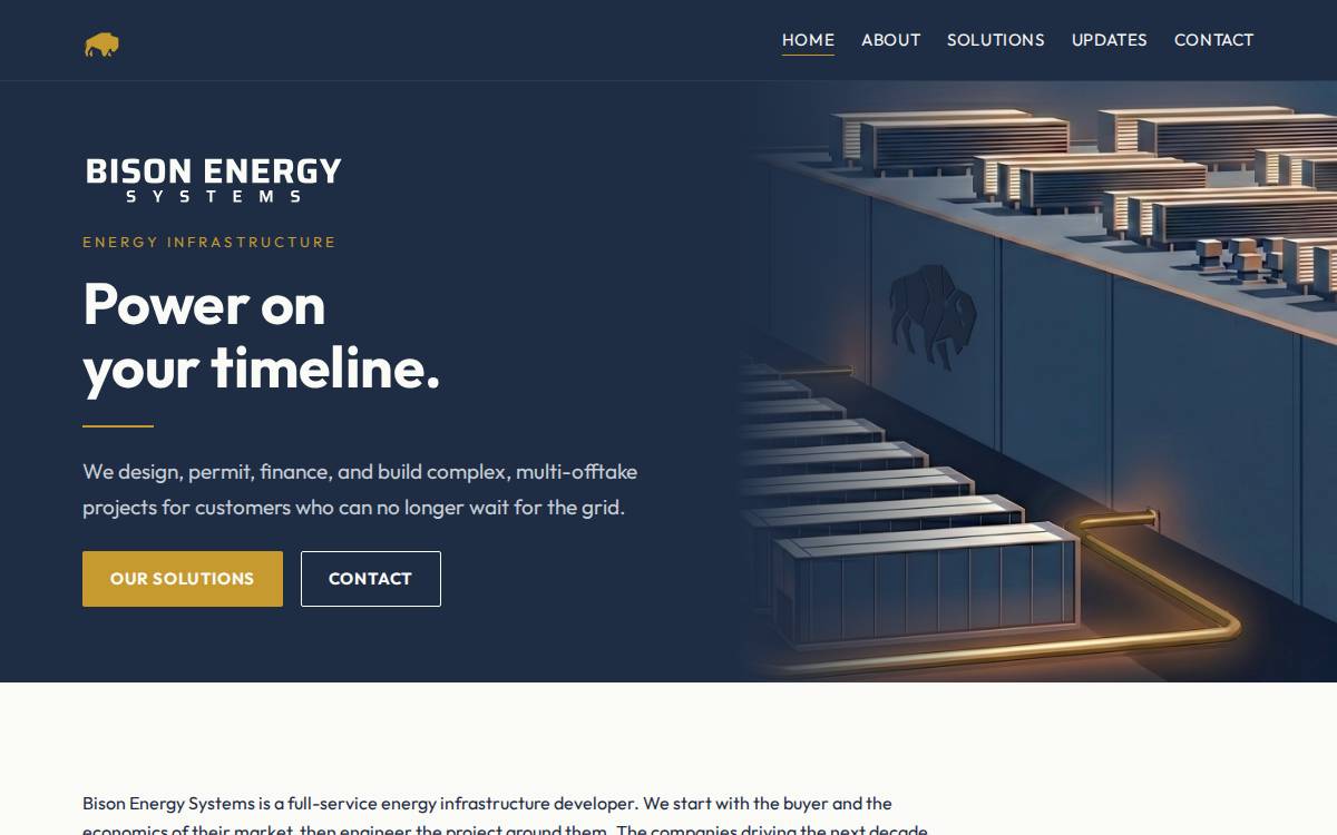 Bison Fuels website preview