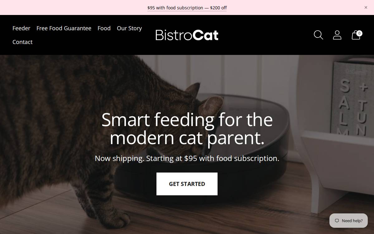 BistroCat website preview