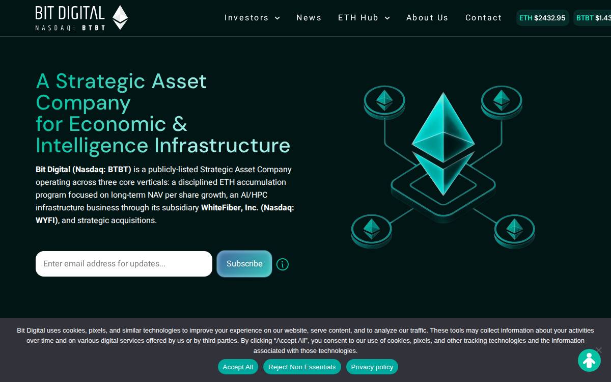 Bit Digital website preview