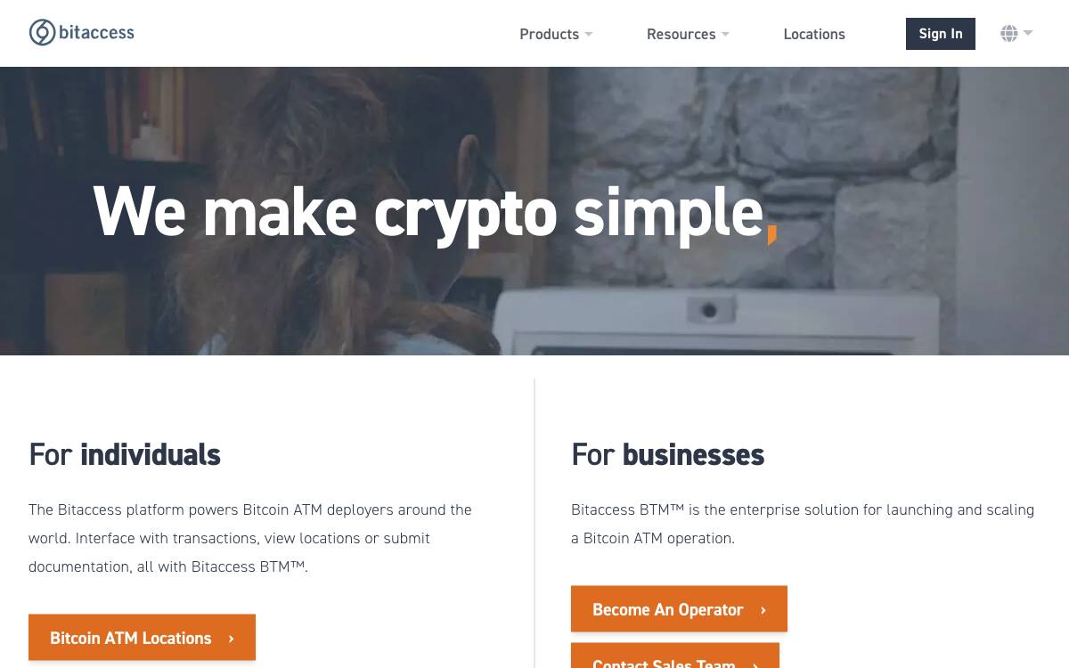 Bitaccess website preview