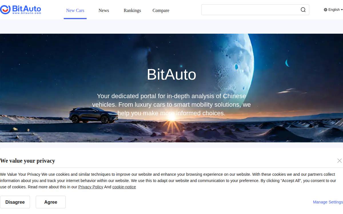 Bitauto website preview