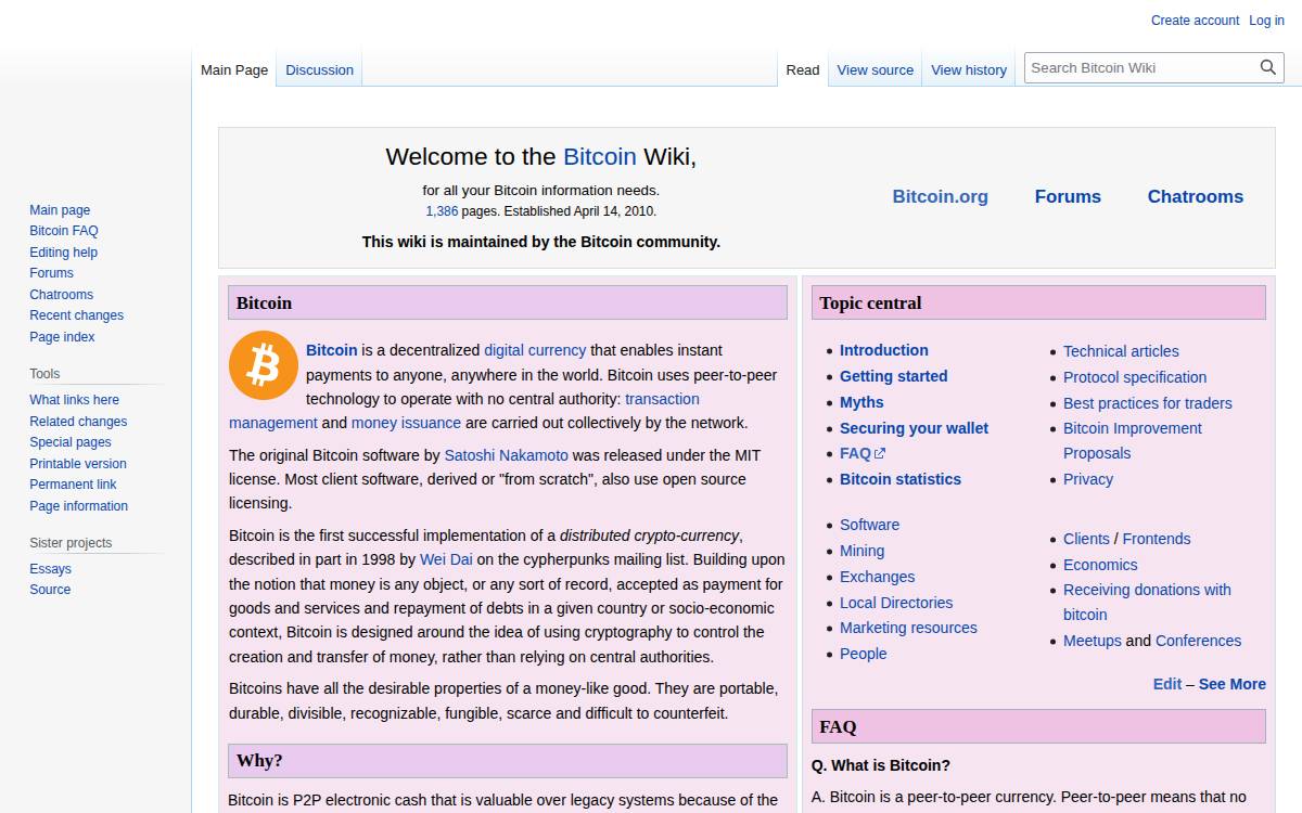 Bitcoin website preview