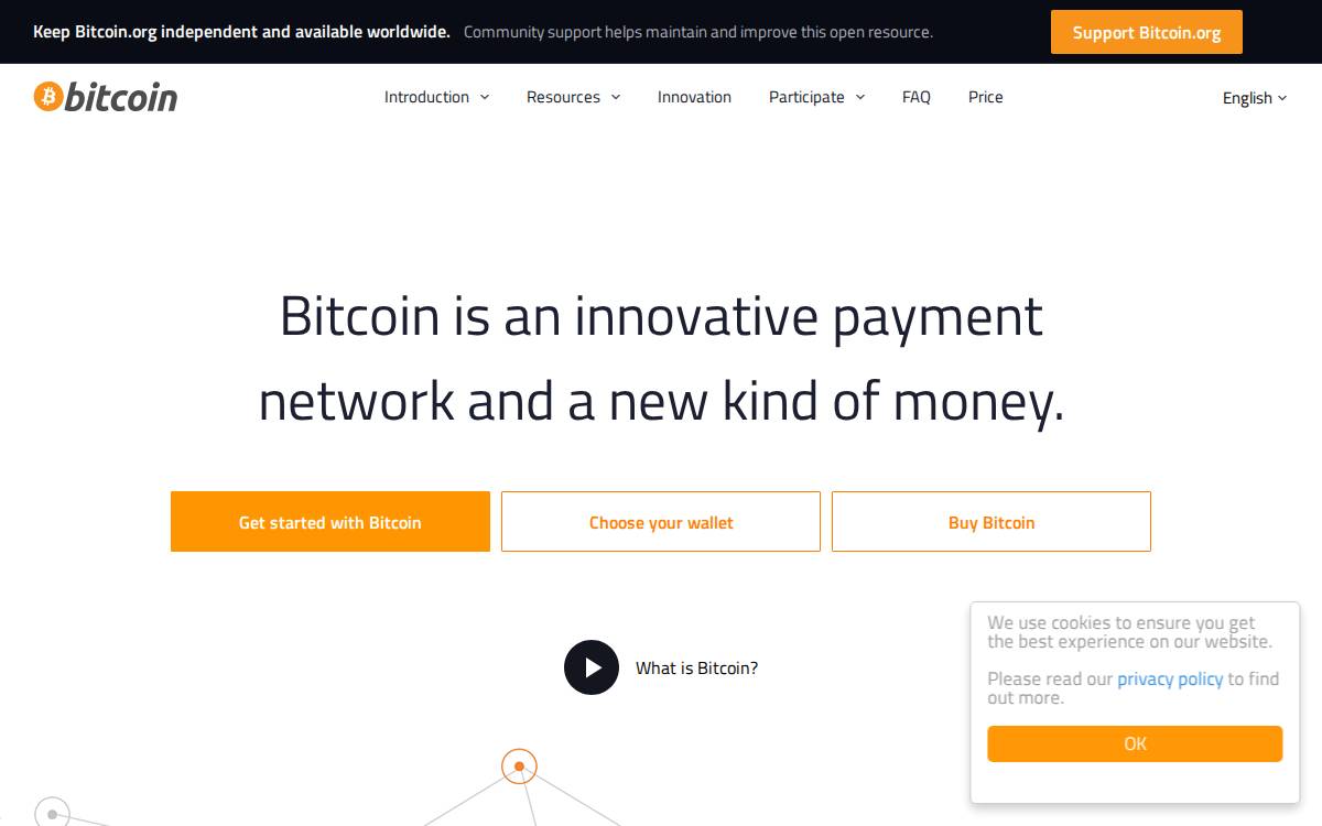 Bitcoin website preview