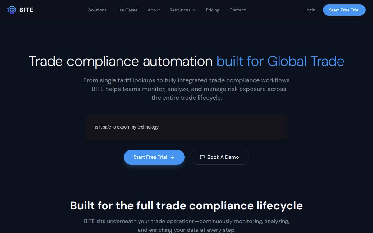 BITE Data website preview
