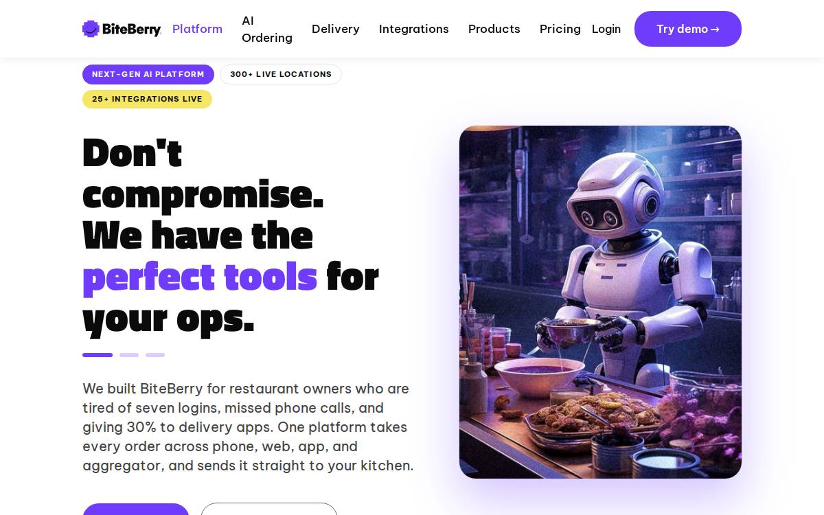 BiteBerry website preview