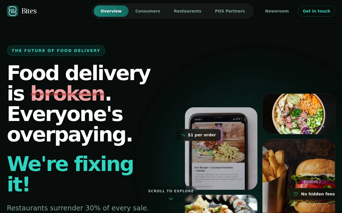 Bites website preview