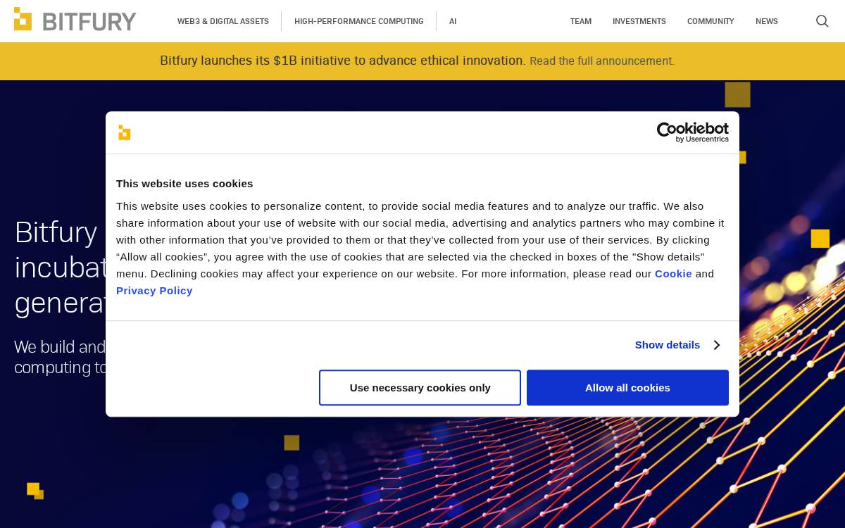 Bitfury website preview