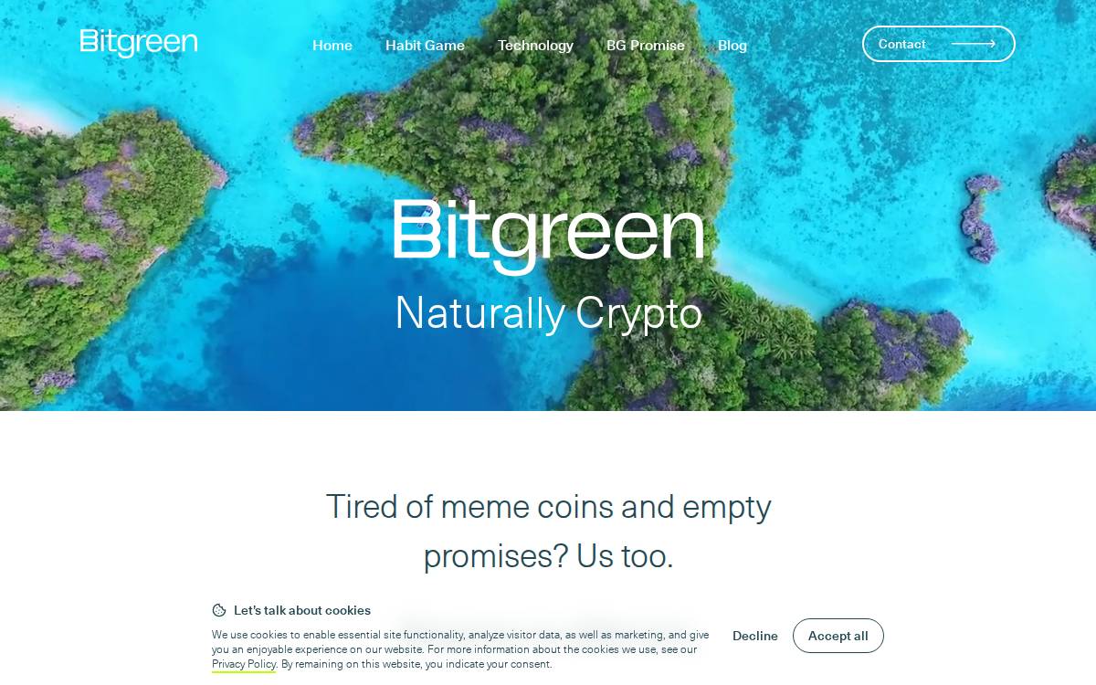 BitGreen website preview