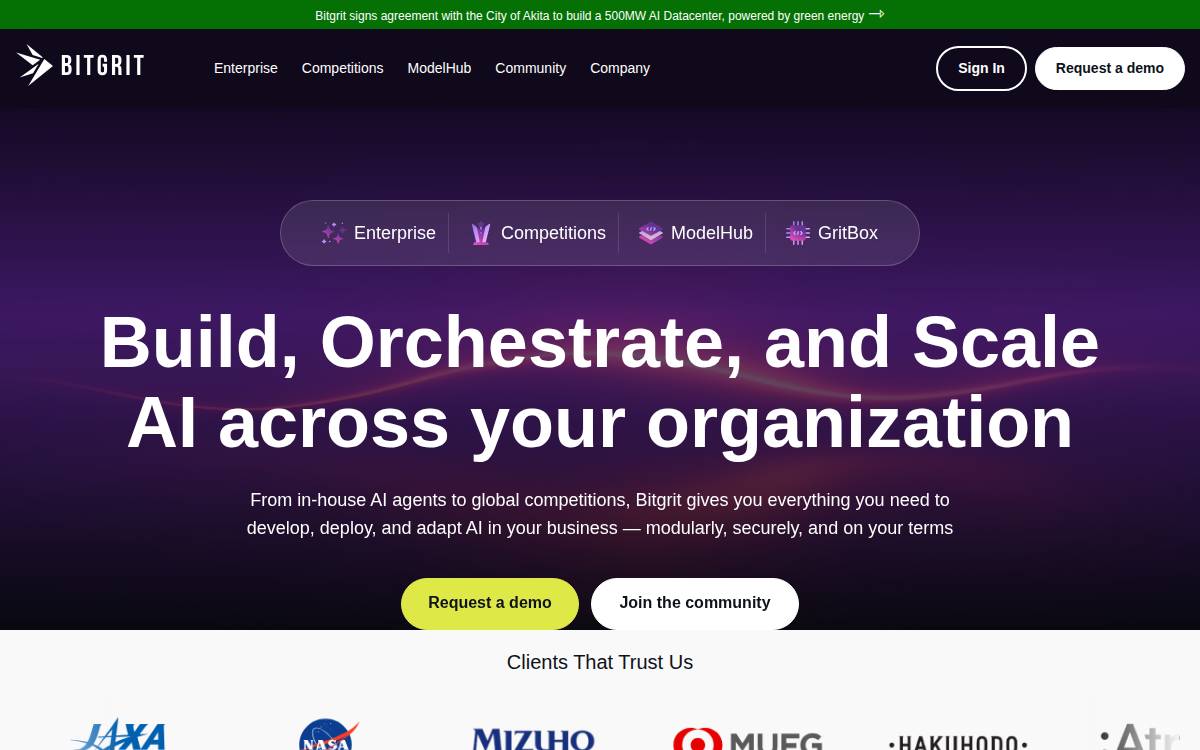 bitgrit website preview
