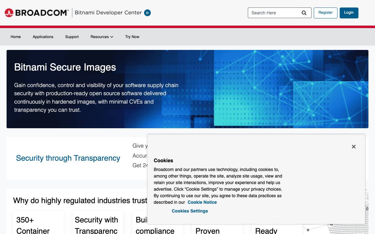Bitnami website preview