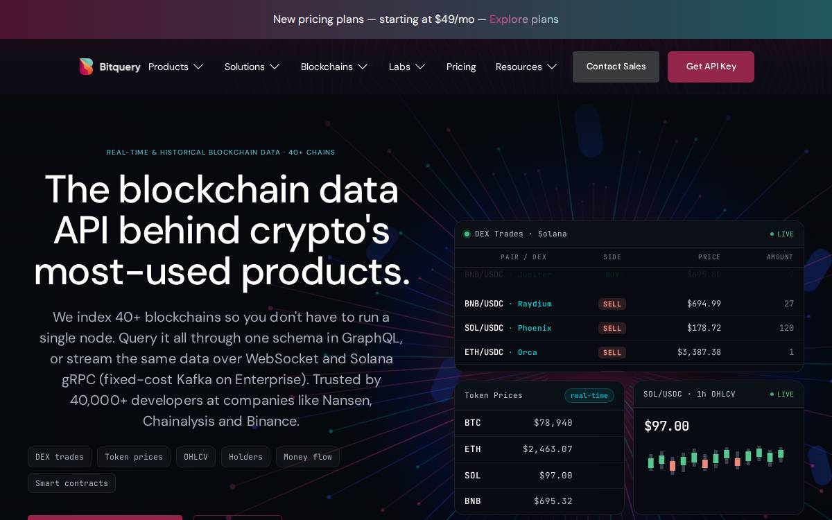 Bitquery website preview