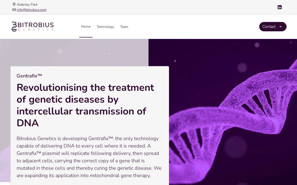 Bitrobius Genetics Seed website preview
